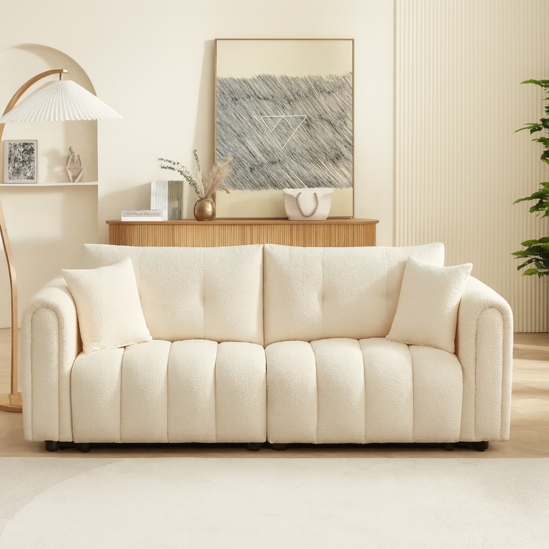 The Nève Sofa - Bouclé Upholstery, 3-Seater