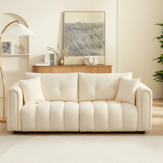 The Nève Sofa - Bouclé Upholstery, 3-Seater