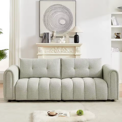 The Nève Sofa - Bouclé Upholstery, 3-Seater