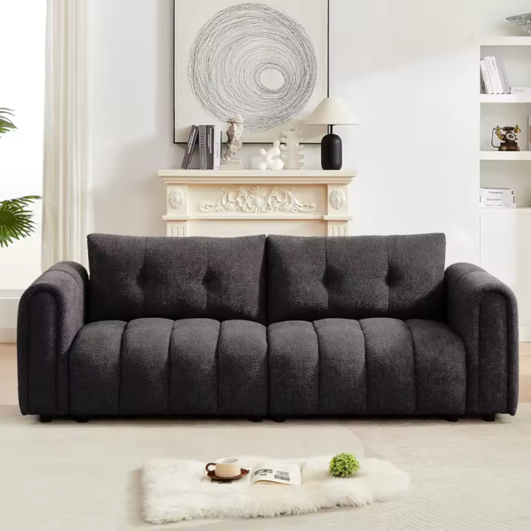 The Nève Sofa - Bouclé Upholstery, 3-Seater